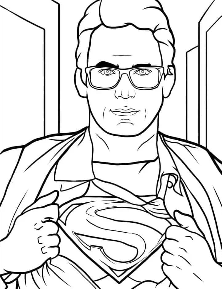 Coloriage Dessiner une image de Superman gratuit