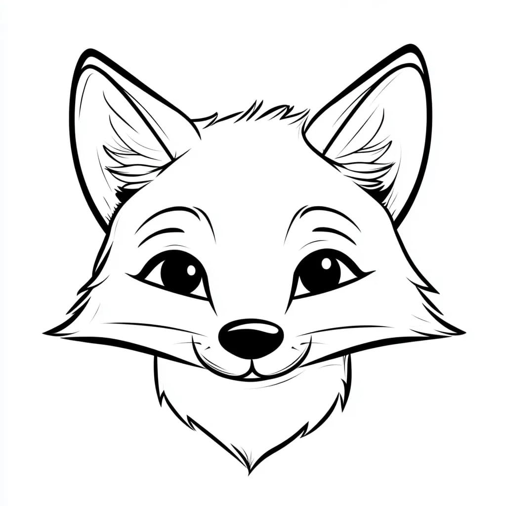 Coloriage Dessiner visage de renard