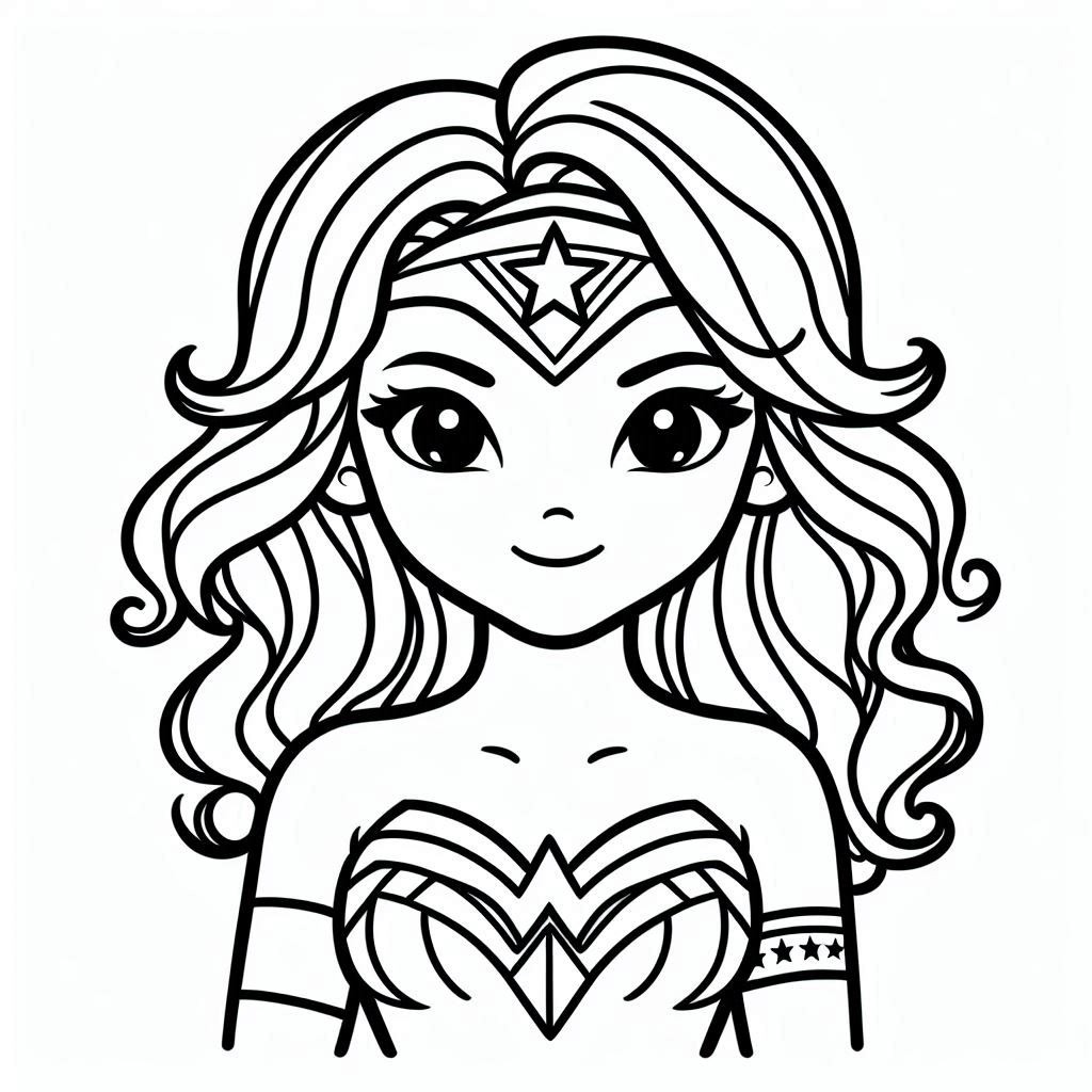 Coloriage Dessiner Wonder Woman 10