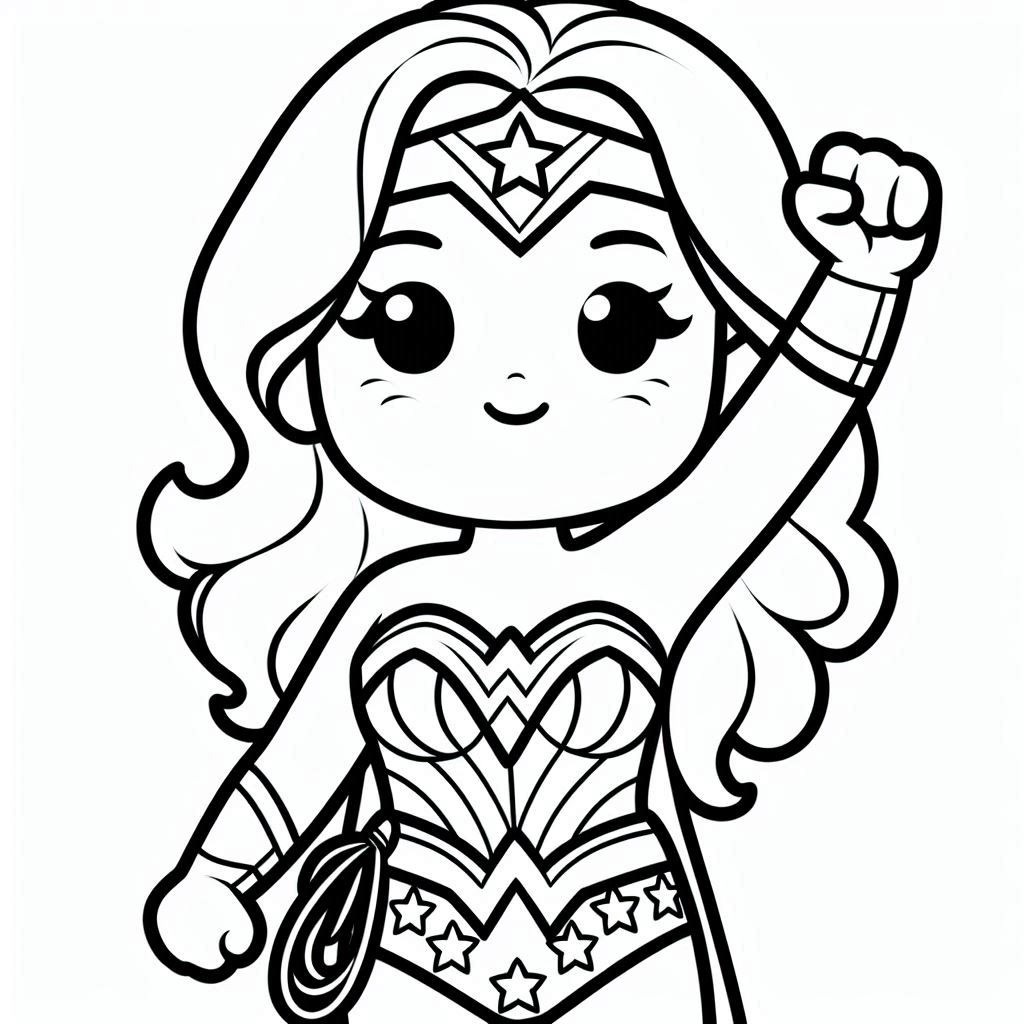 Coloriage Dessiner Wonder Woman 12