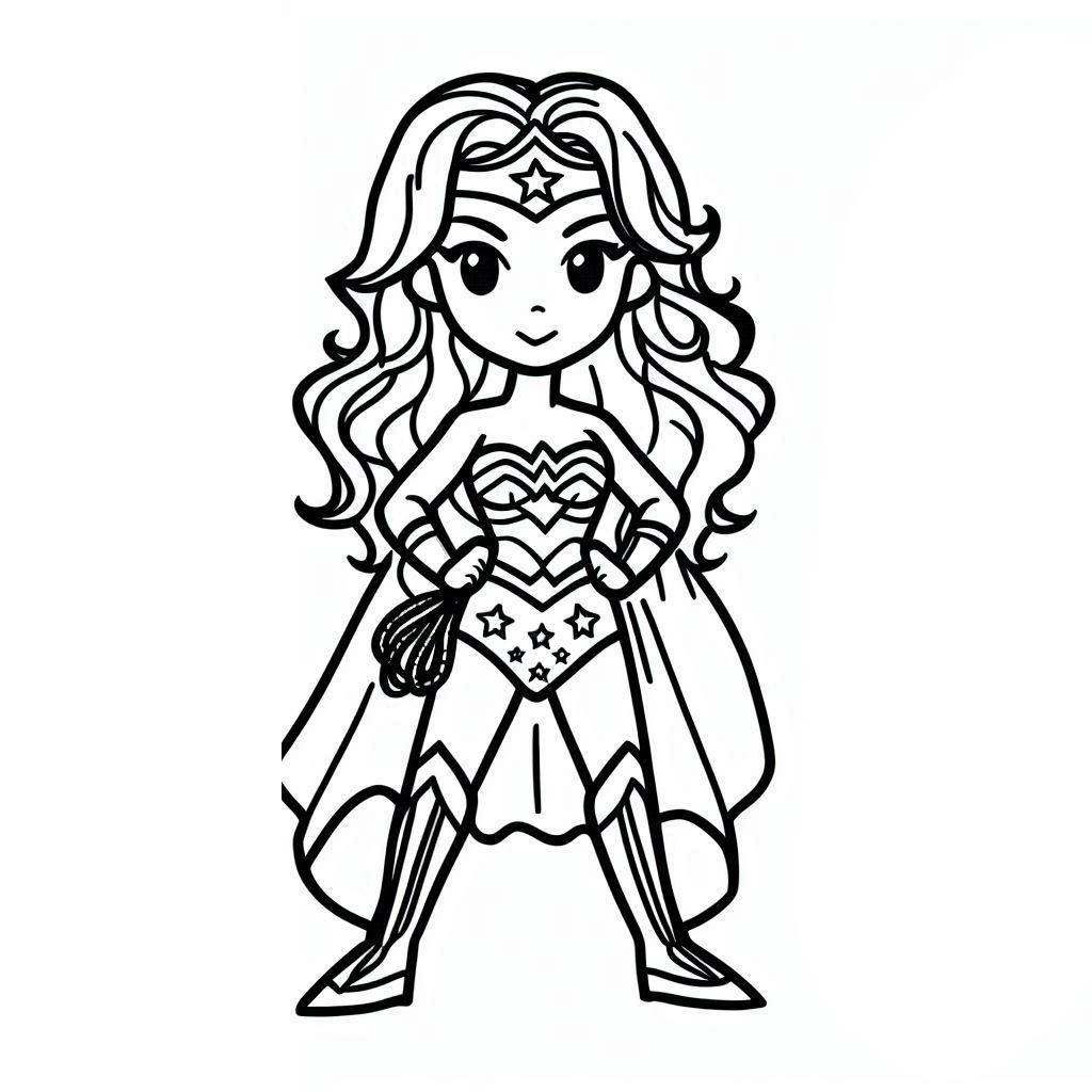 Coloriage Dessiner Wonder Woman 3