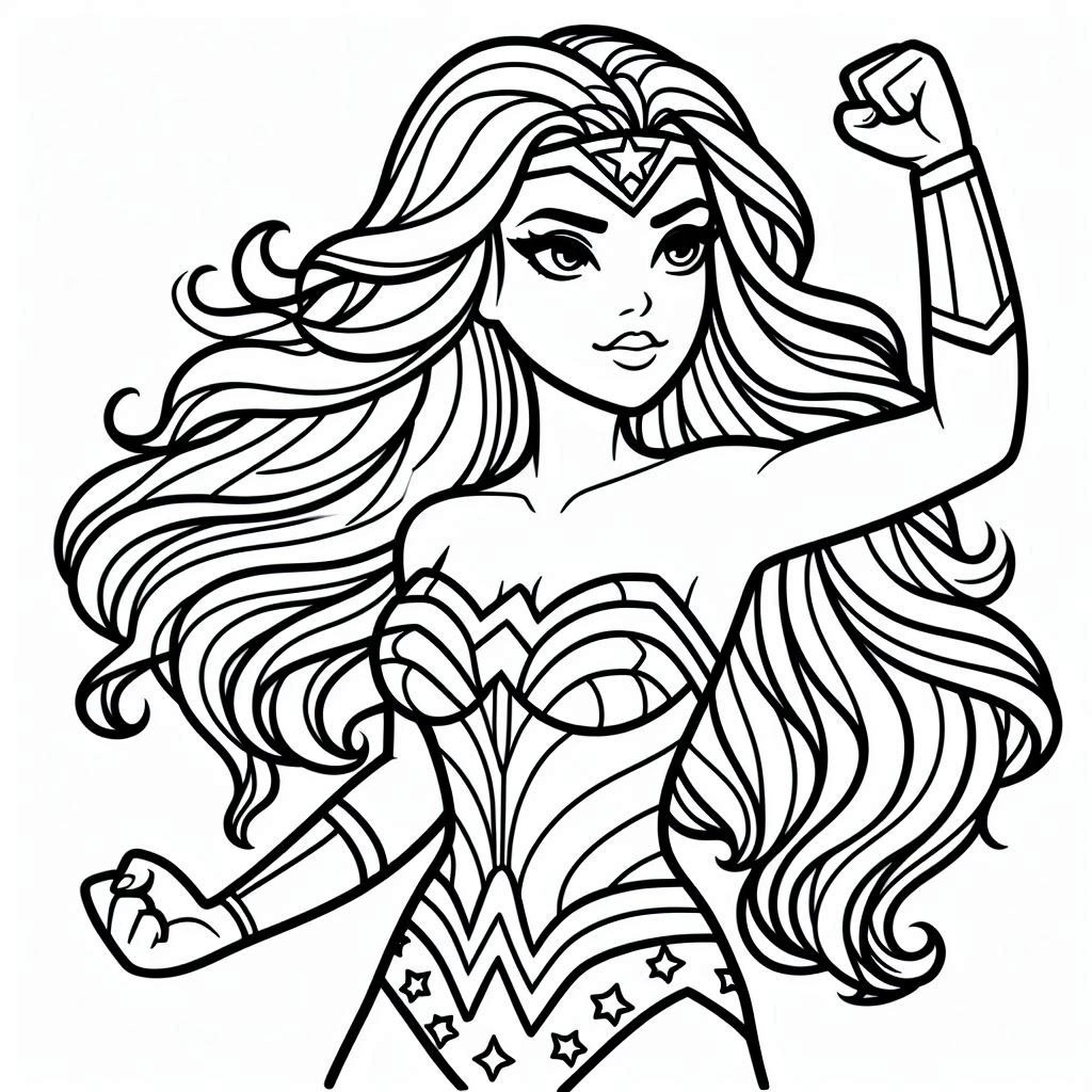 Coloriage Dessiner Wonder Woman 4