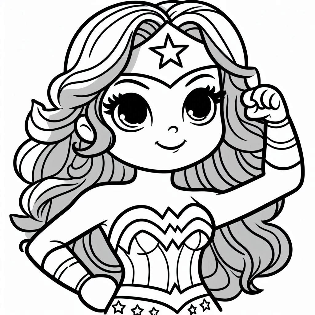 Coloriage Dessiner Wonder Woman 6