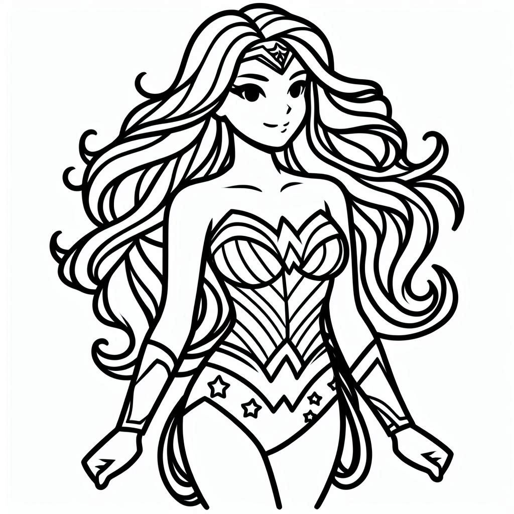 Coloriage Dessiner Wonder Woman 8