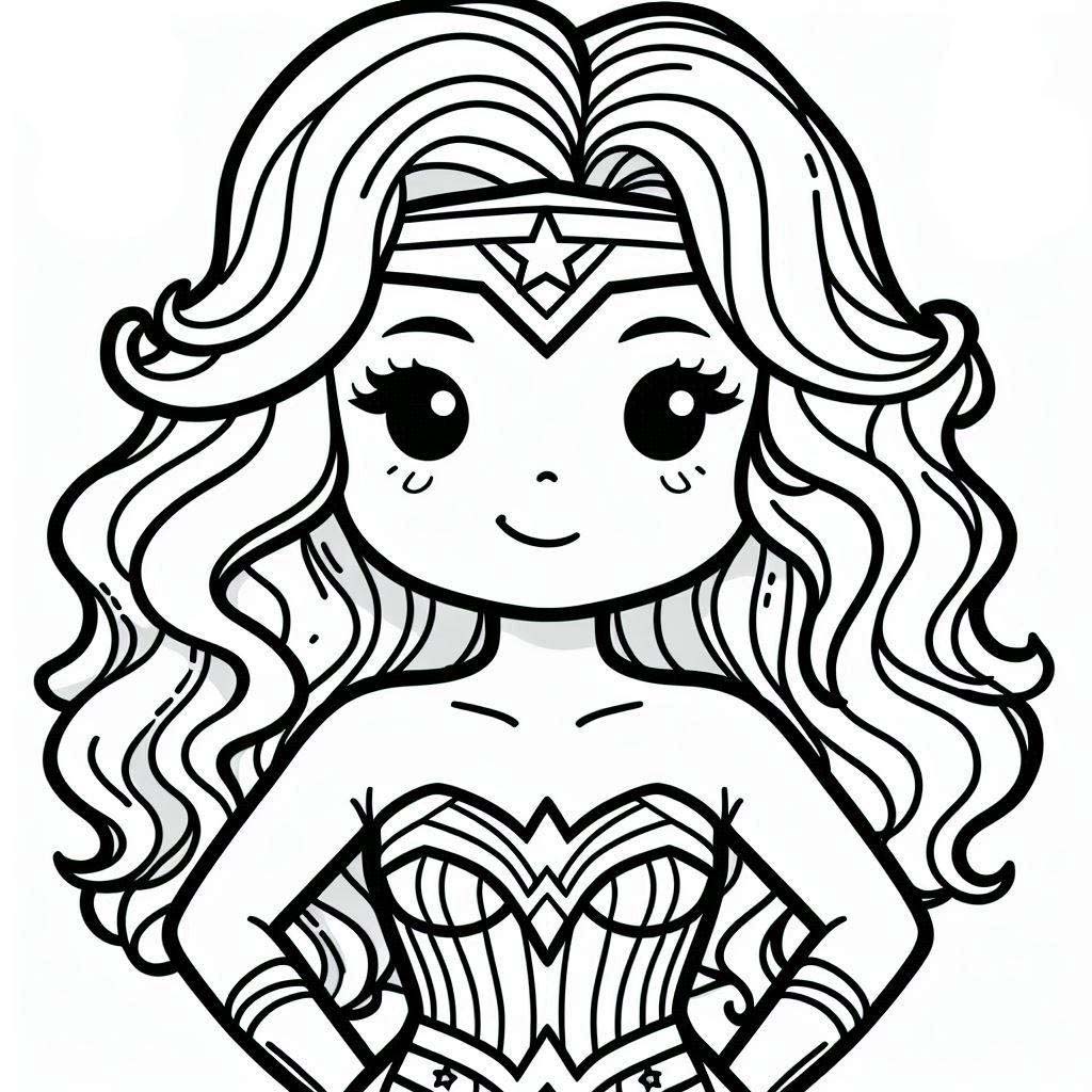 Coloriage Dessiner Wonder Woman DC