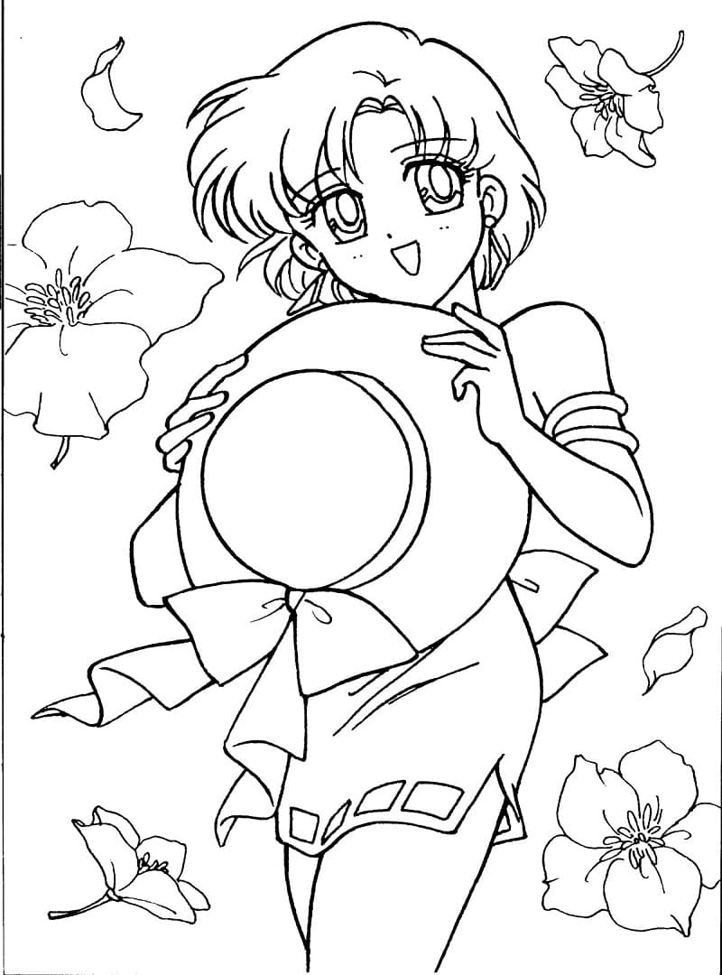 Coloriage Dessinez Ami Mizuno de Sailor Moon gratuit