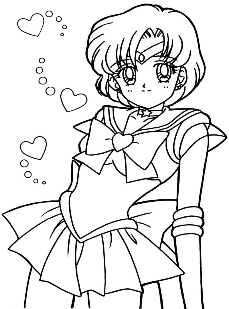 Coloriage Dessinez Ami Mizuno Sailor Mercury gratuit