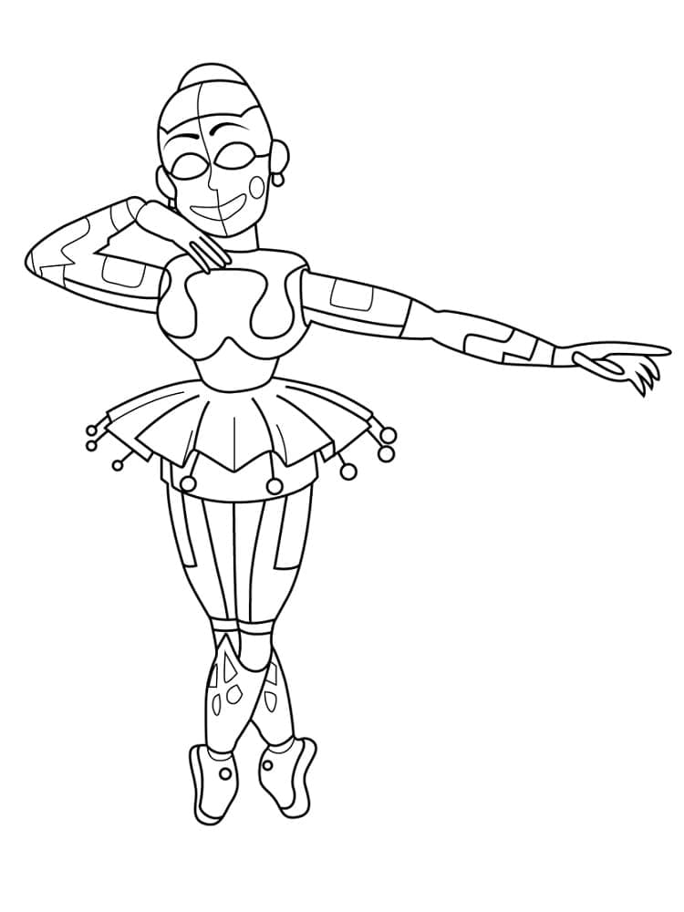 Coloriage Dessinez Ballora de base de Five Nights at Freddy's