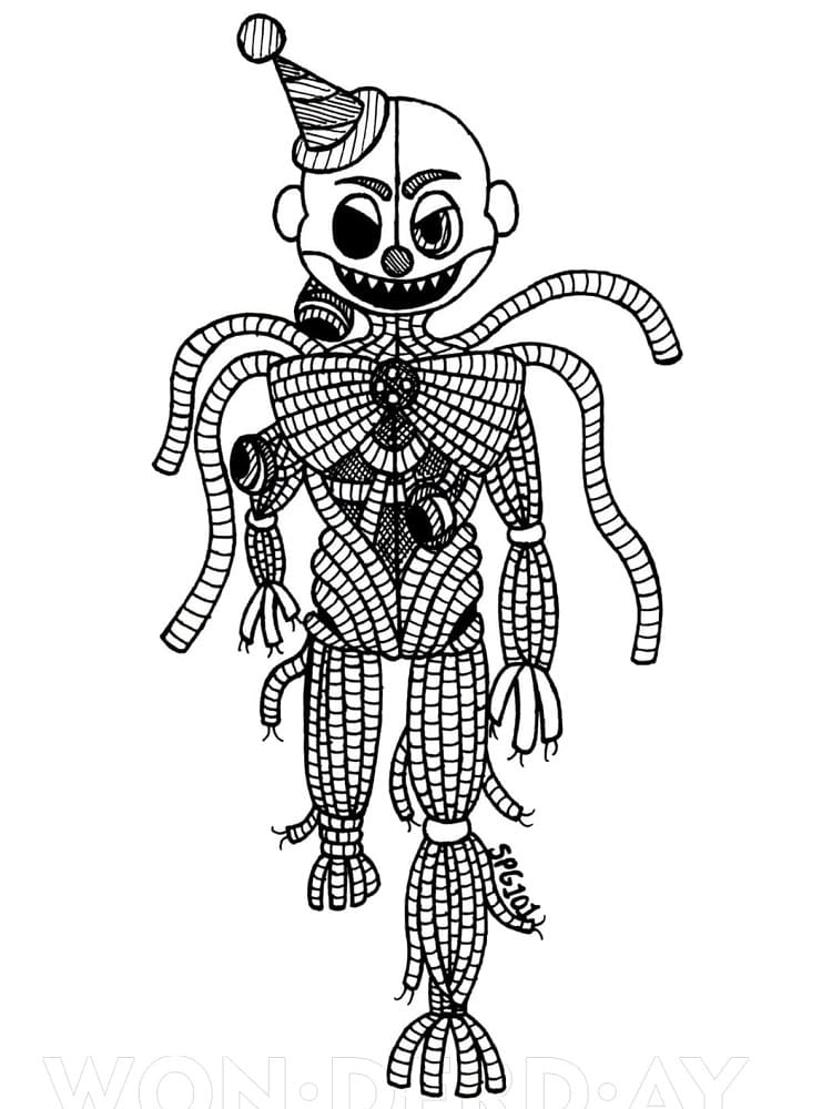 Coloriage Dessinez Ennard gratuitement de Five Nights at Freddy's