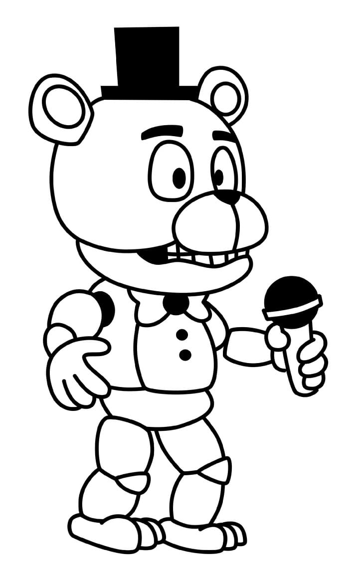 Coloriage Dessinez facilement l'adorable Freddy Five Nights at Freddy's