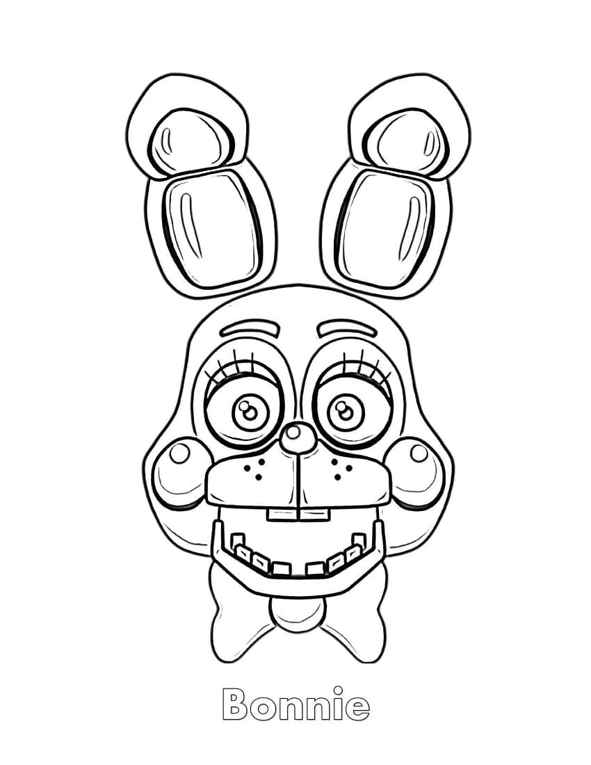 Coloriage Dessinez la Bonnie de base de Five Nights at Freddy's