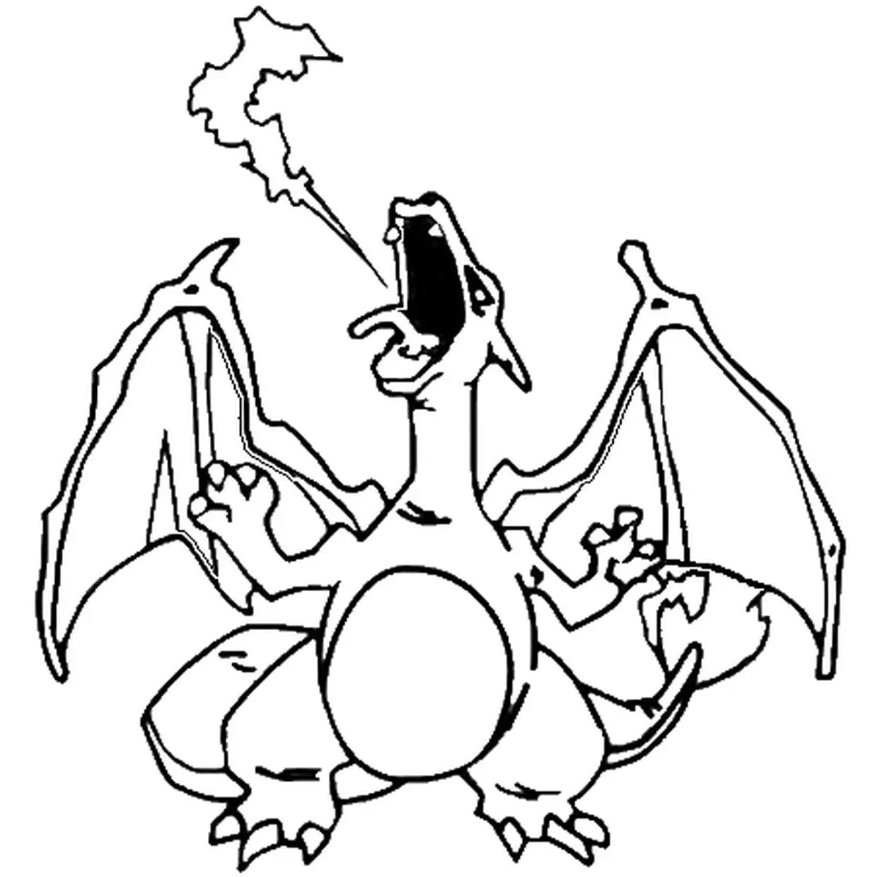 Coloriage Dracaufeu Pokémon gratuit à imprimer