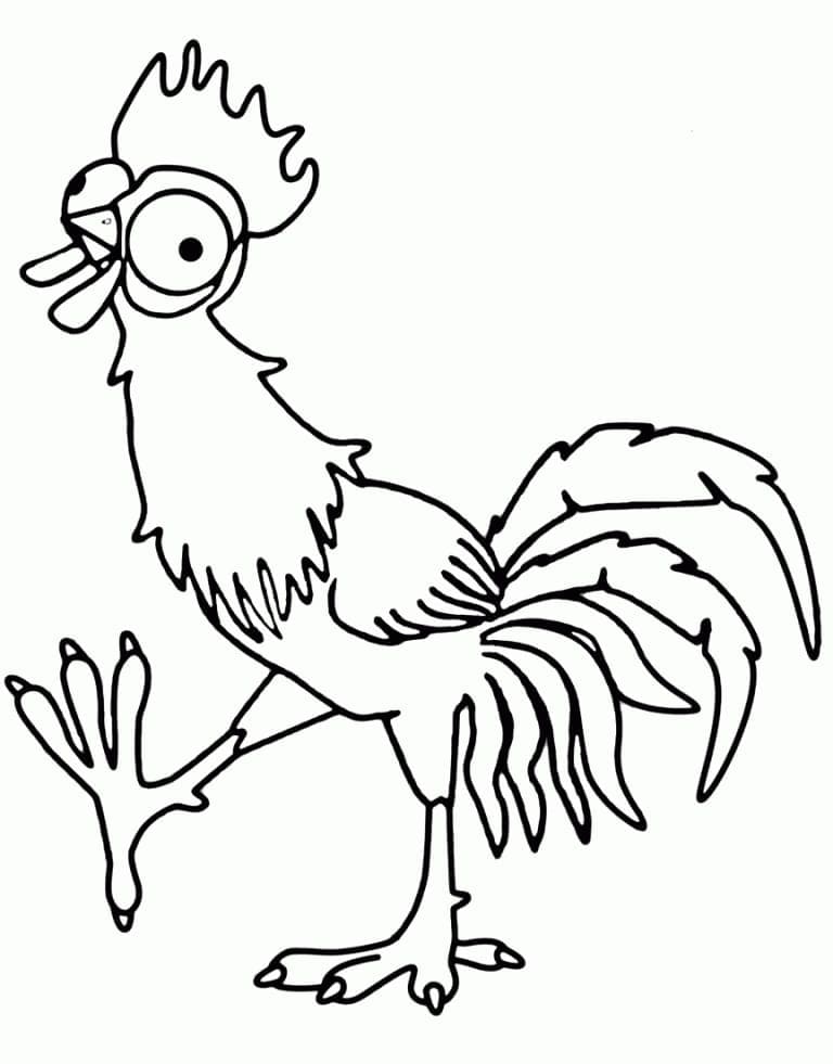 Coloriage Hé hé poulet à imprimer