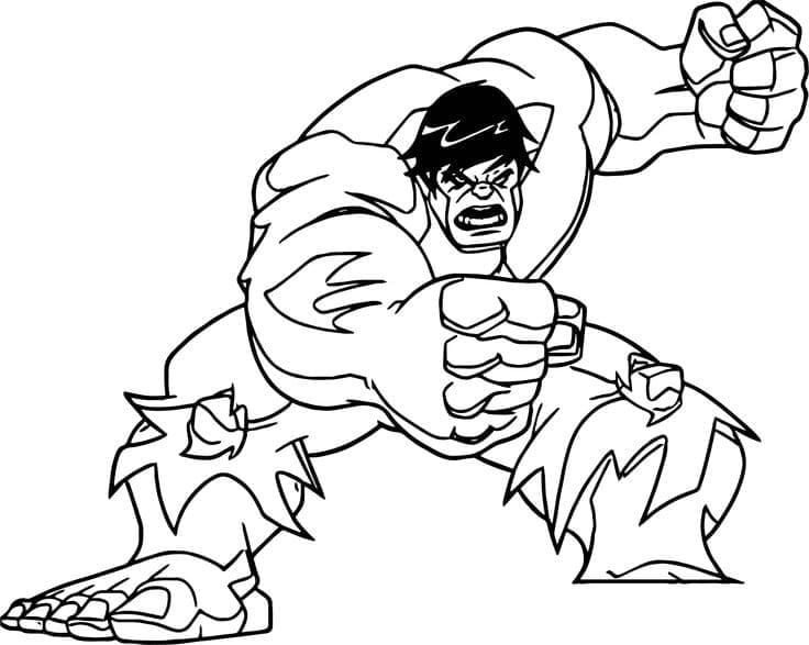 Coloriage Hulk animé