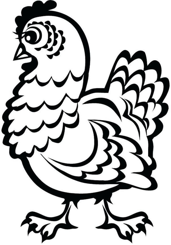 Coloriage Jolie poule