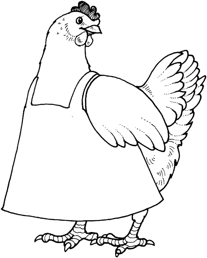 Coloriage Mère Poule à imprimer