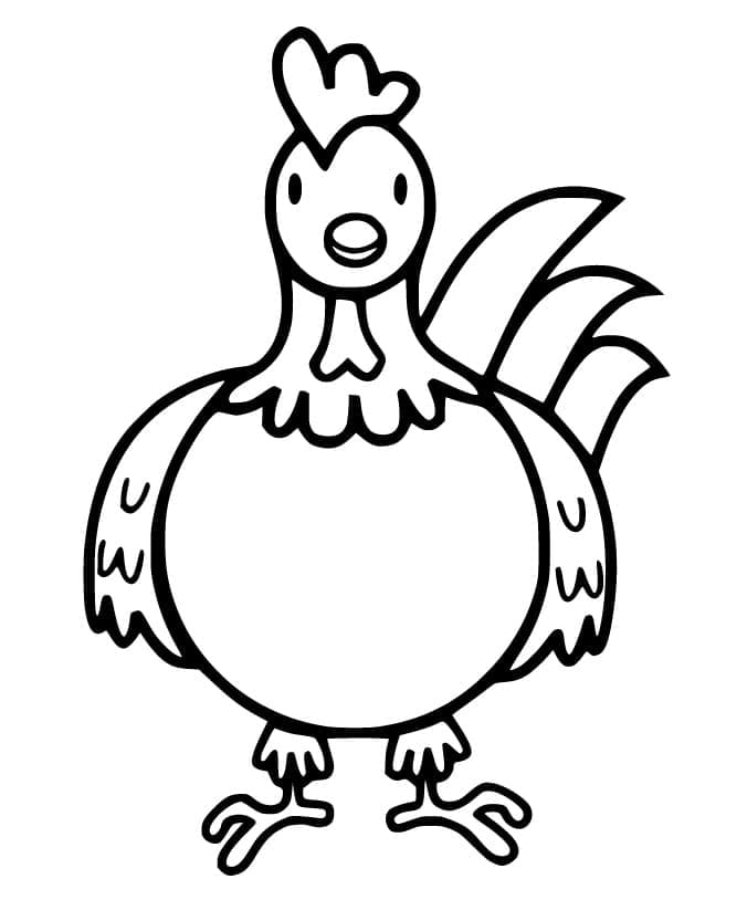 Coloriage Poulet parfait à imprimer