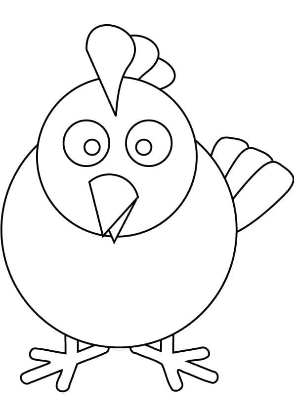 Coloriage Poulet pour les enfants