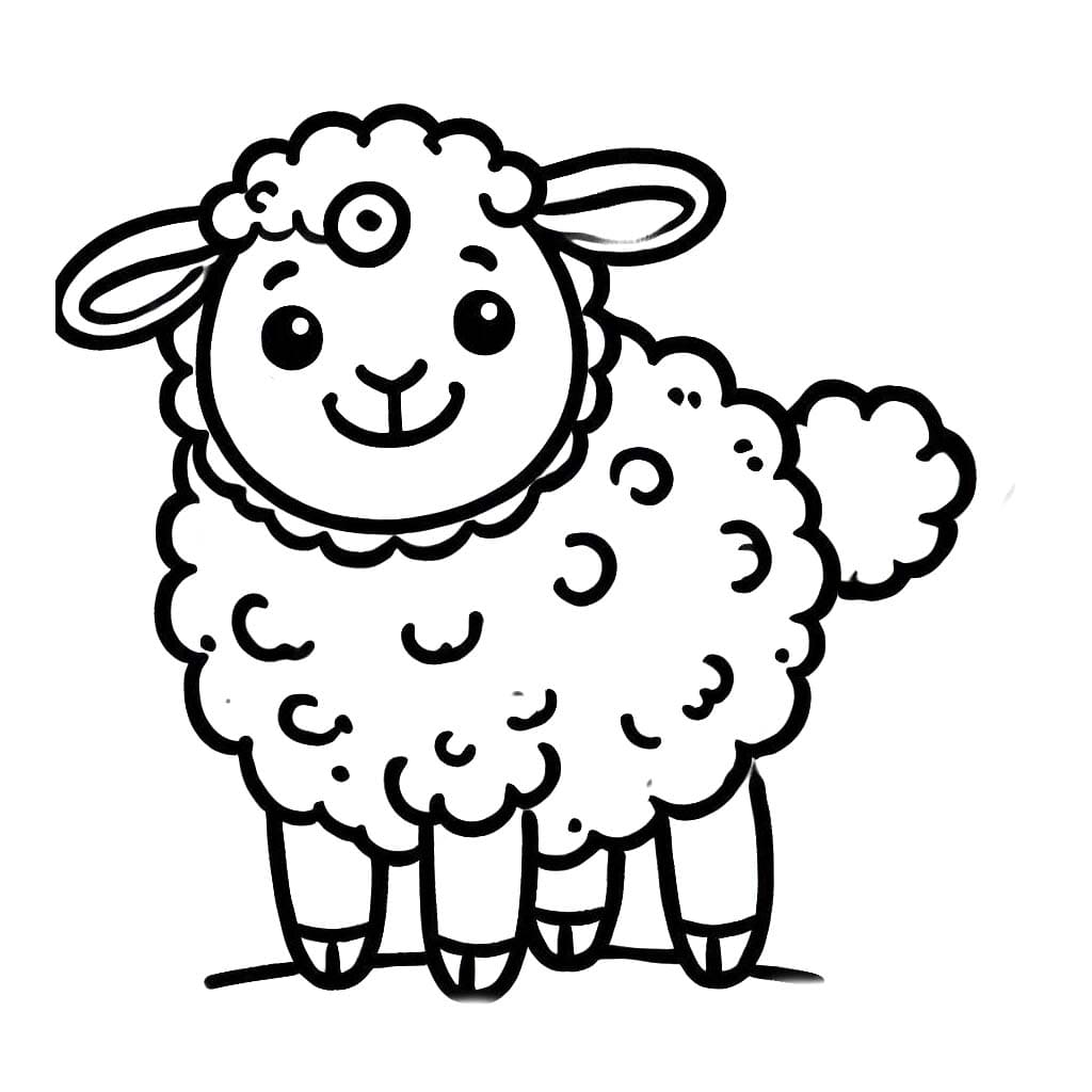 Coloriage Dessine des moutons gratuitement