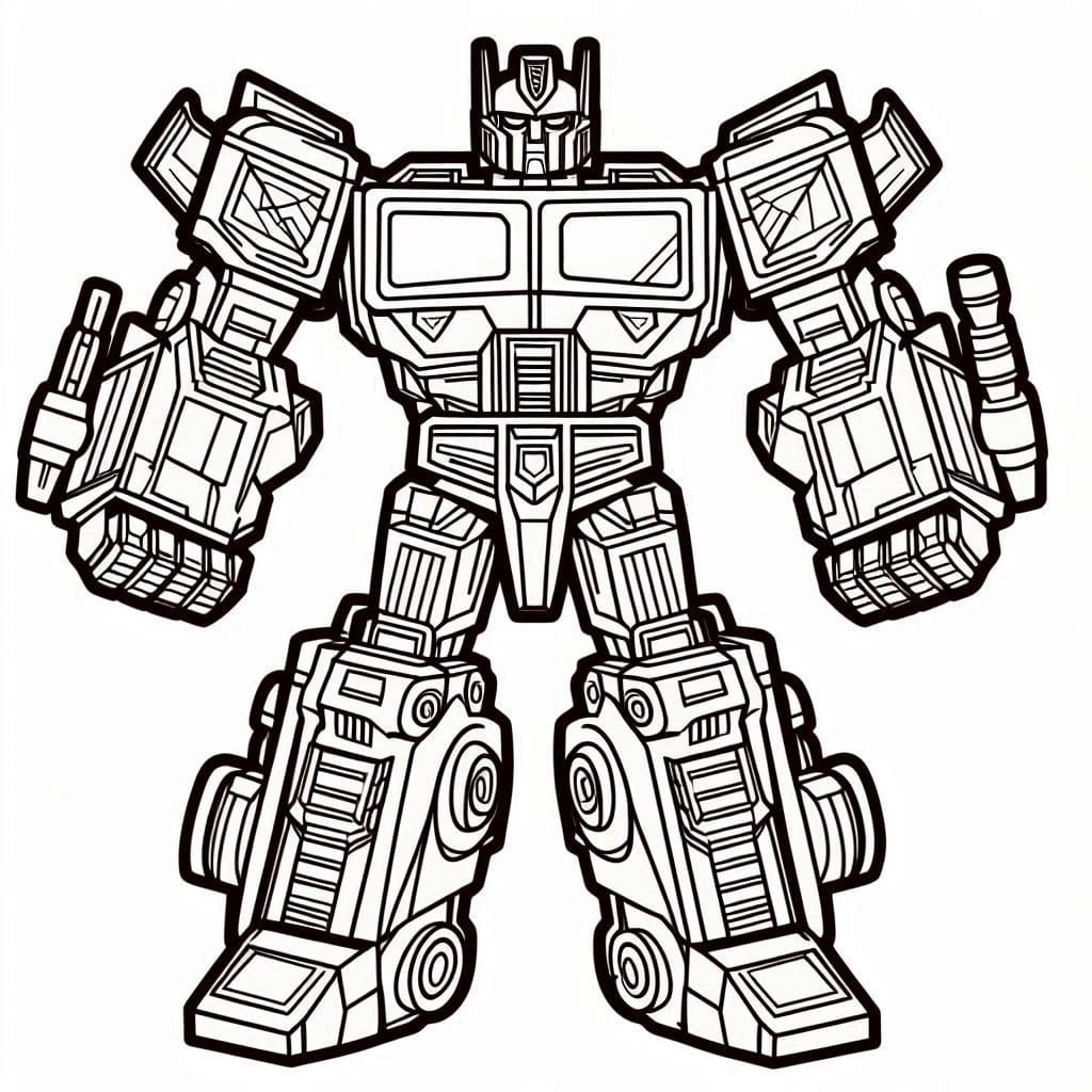 Coloriage Transformers facile gratuit à imprimer