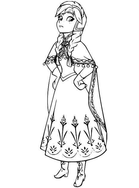 Coloriage Anna malheureuse