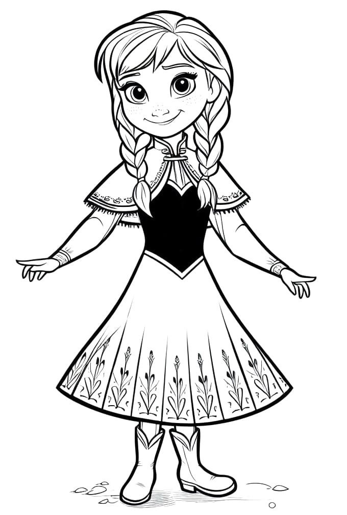 Coloriage Anna mignonne