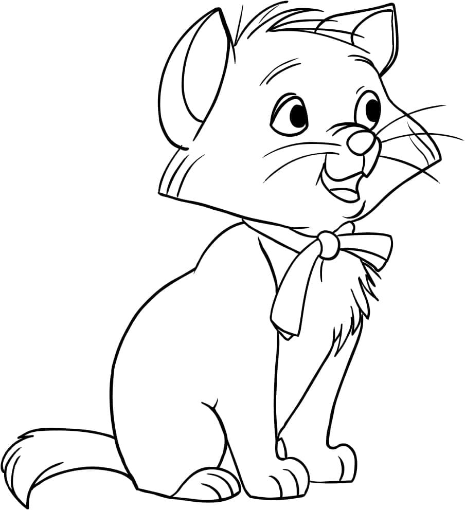 Coloriage Berlioz des Aristochats à imprimer