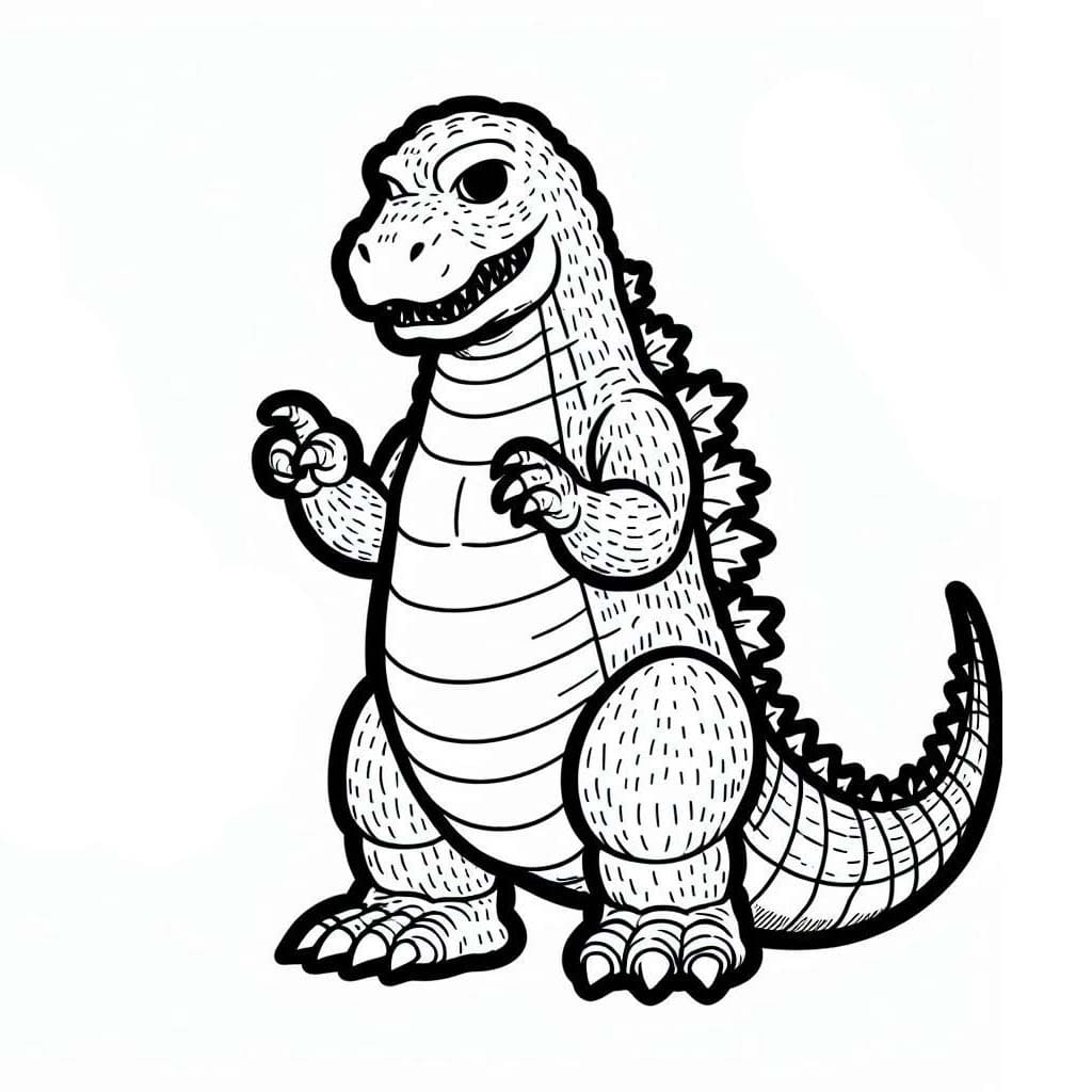 Coloriage Dessin de base Godzilla