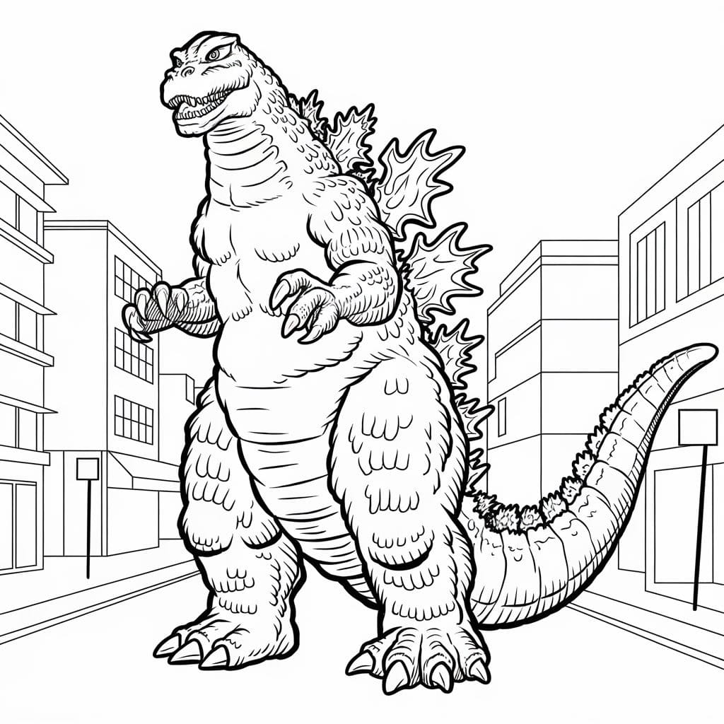 Coloriage Dessin de Godzilla 1