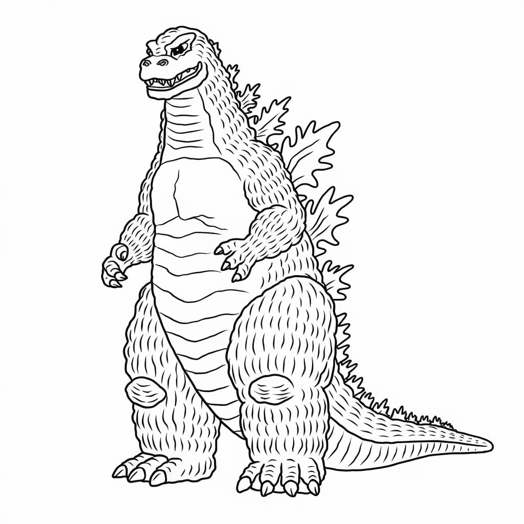 Coloriage Dessin de Godzilla 2