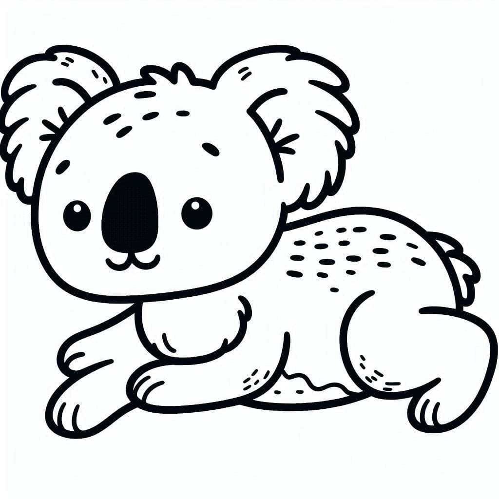 Coloriage Dessine Koala simplement gratuitement