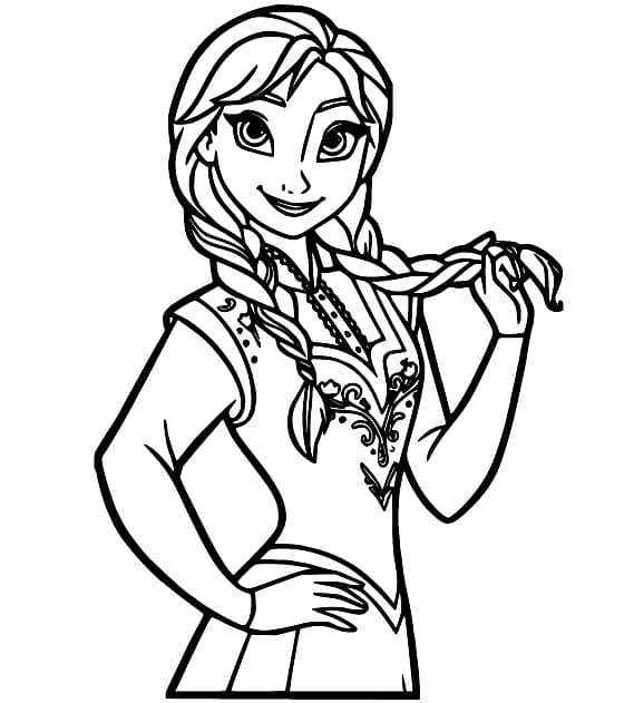 Coloriage Dessine la belle Anna