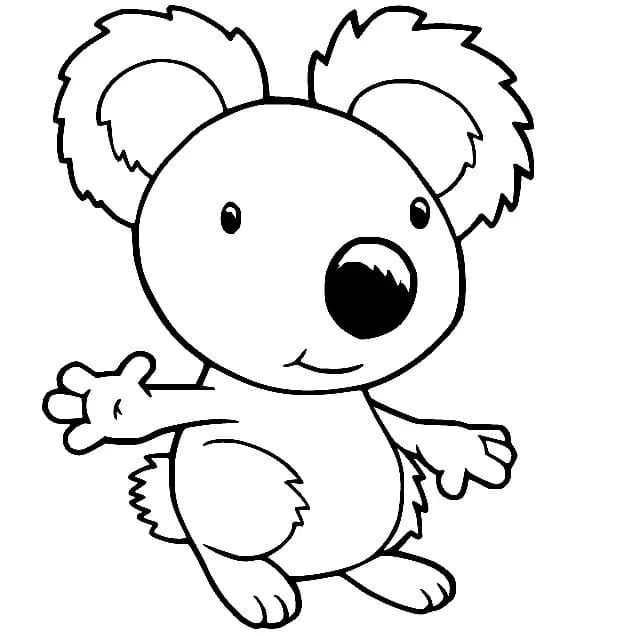 Coloriage Dessine un Koala sympathique