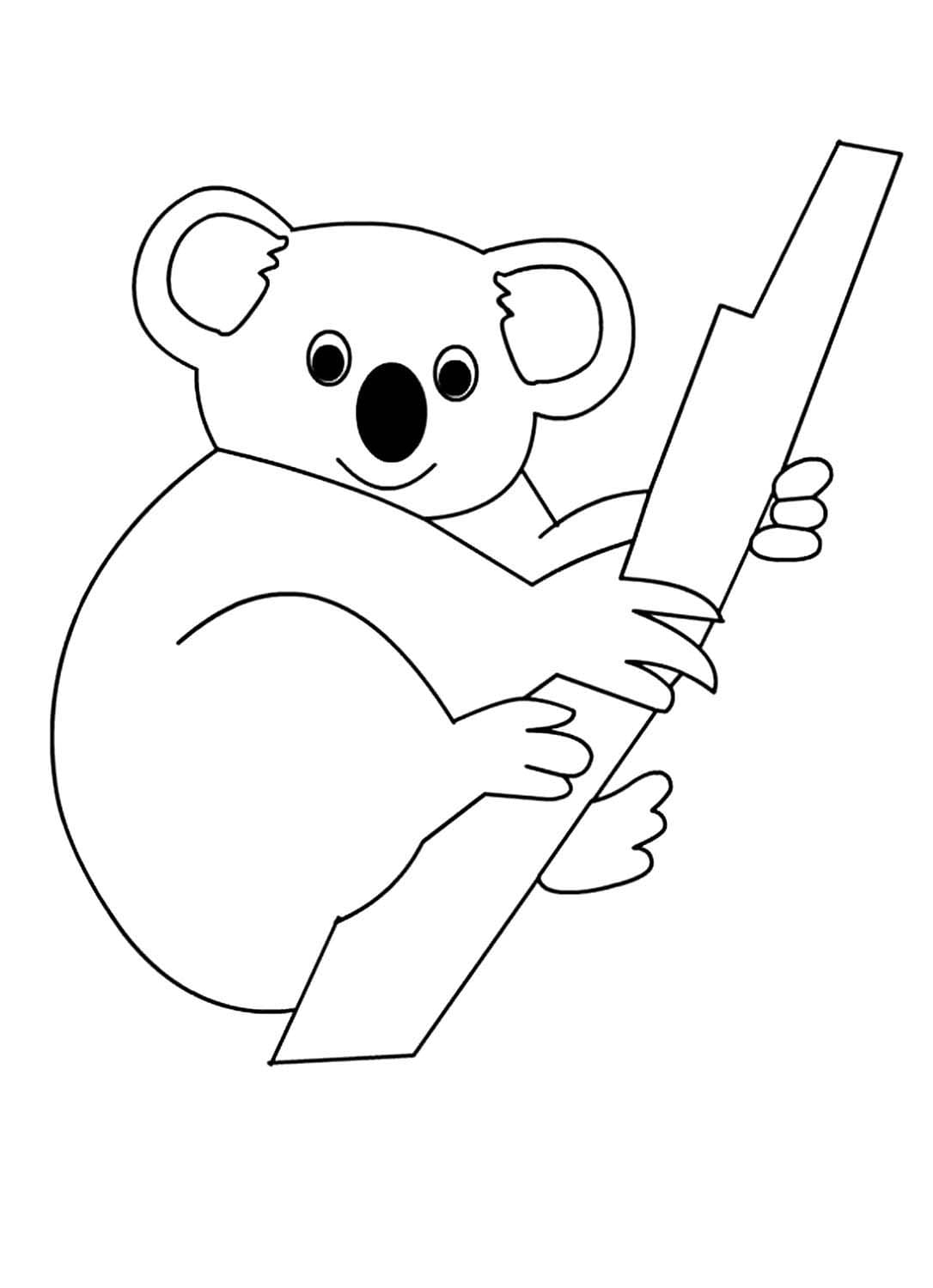 Coloriage Dessine un mignon petit koala