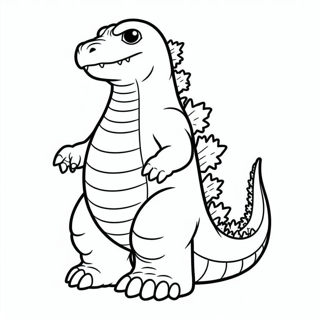 Coloriage Dessiner Godzilla est simple