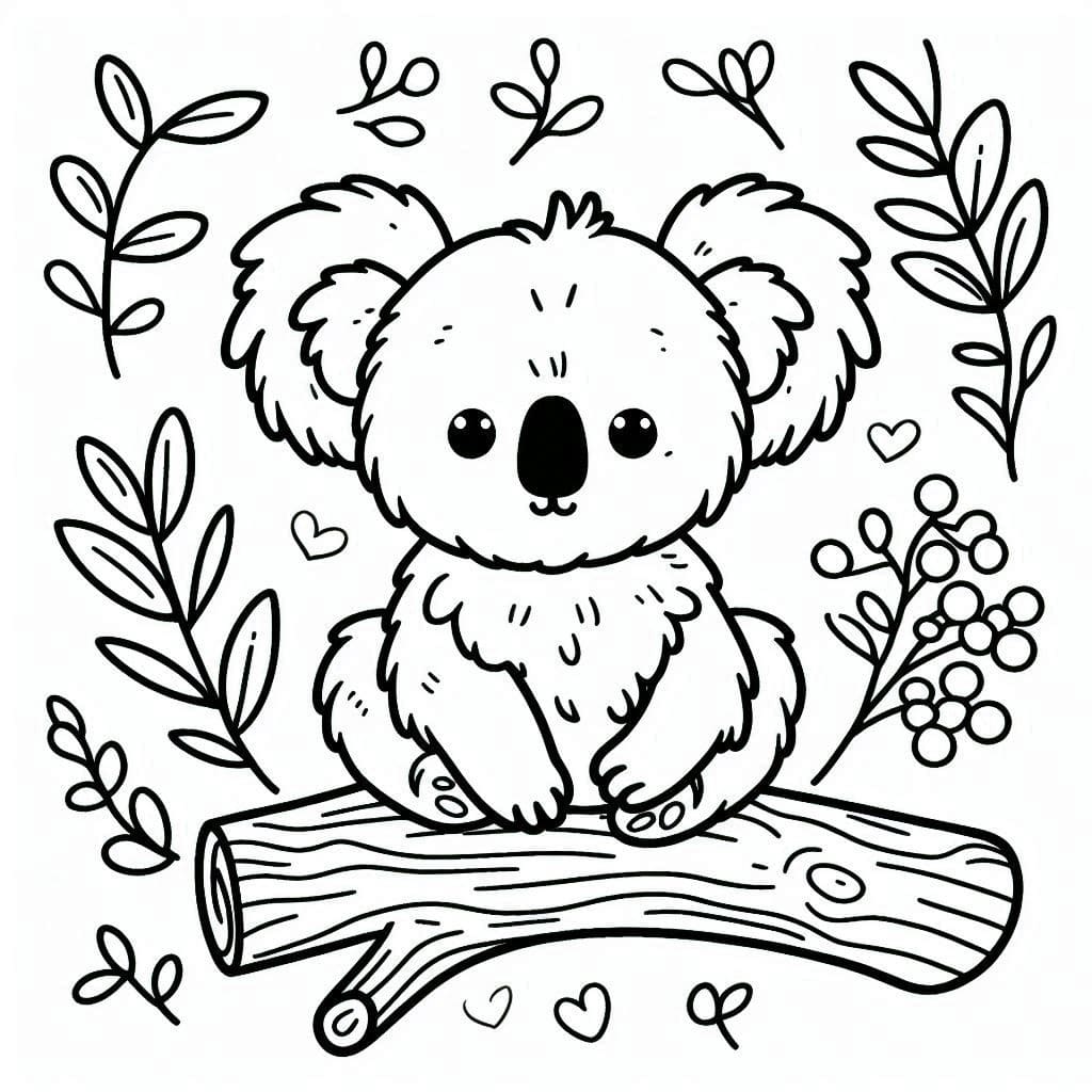 Coloriage Dessiner un Koala chez les enfants