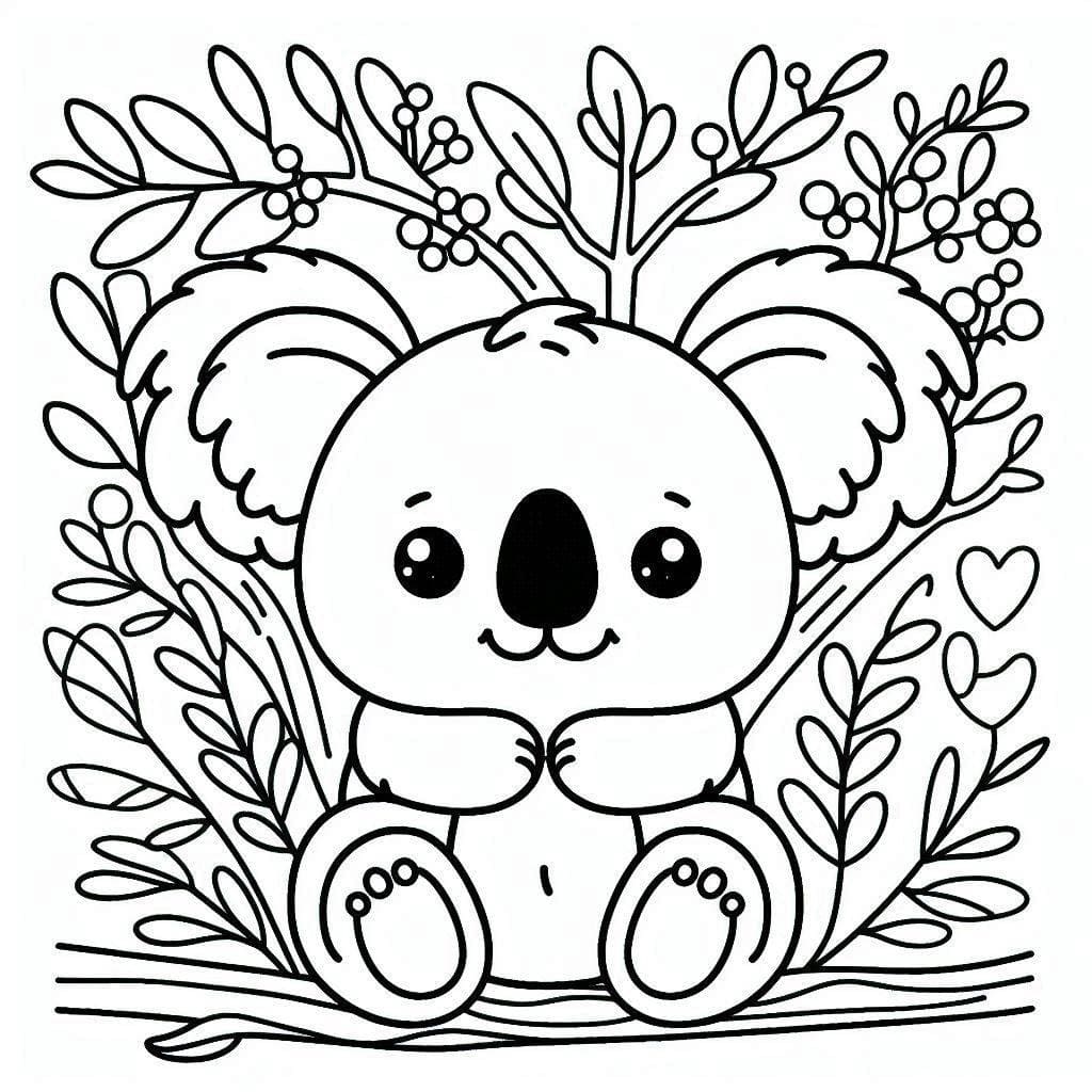 Coloriage Dessiner un Koala de base