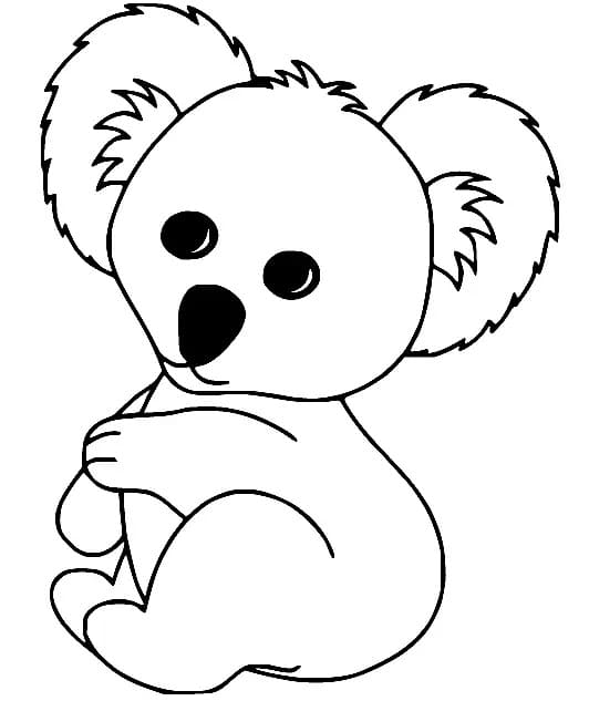 Coloriage Dessiner un Koala facilement