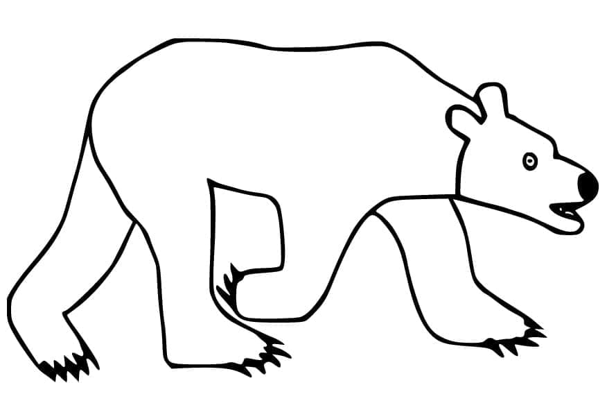 Coloriage Drôle ours polaire