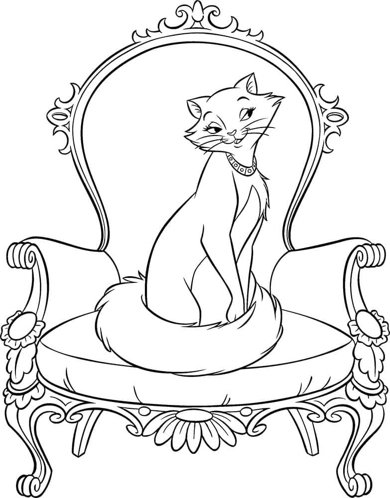 Coloriage Duchesse des Aristochats à imprimer