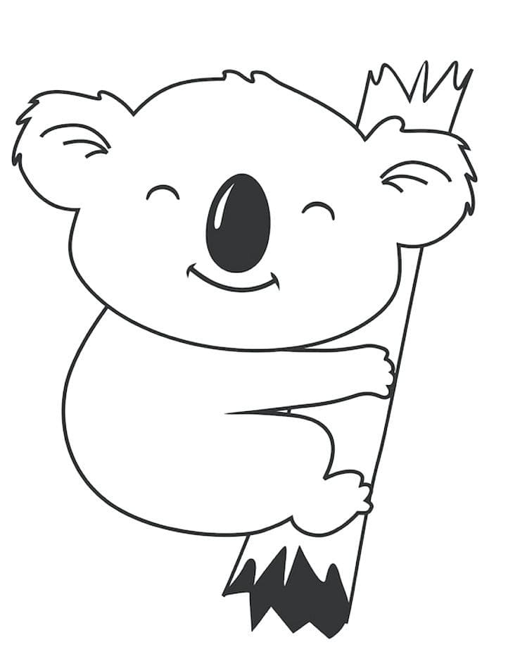 Coloriage Koala mignon à imprimer