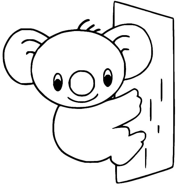 Coloriage Koala mignon et simple