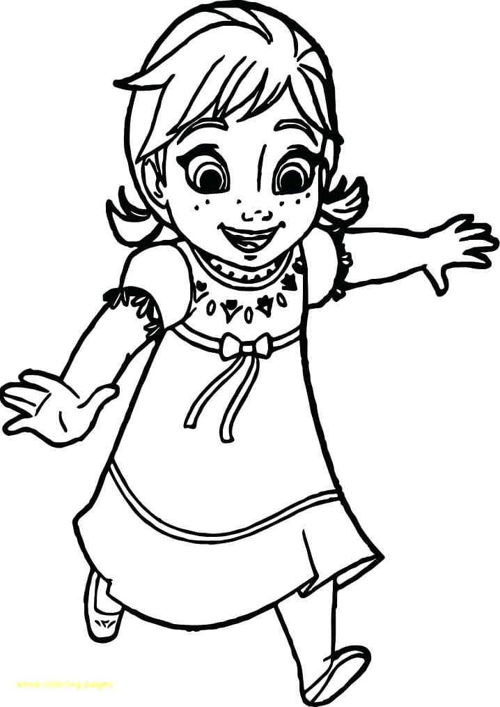 Coloriage La petite princesse Anna