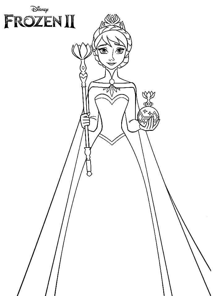 Coloriage La reine Anna