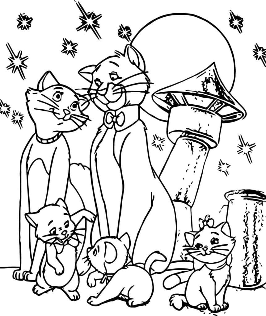 Coloriage Les Aristochats, livre imprimable gratuit à imprimer