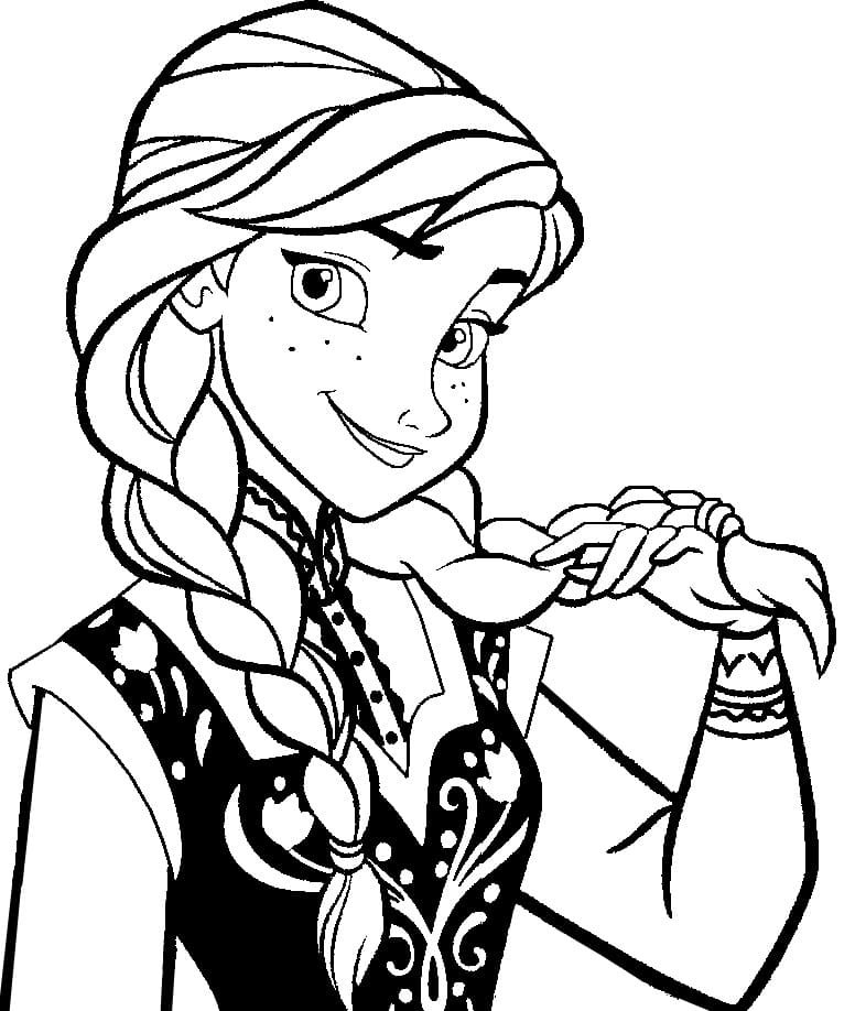 Coloriage Princesse Anna