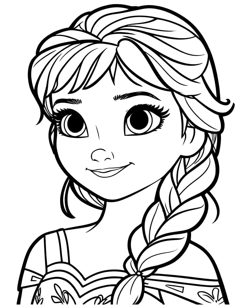 Coloriage Très belle Anna