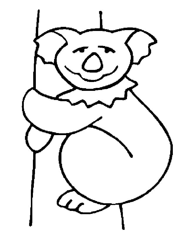 Coloriage Un Koala amusant