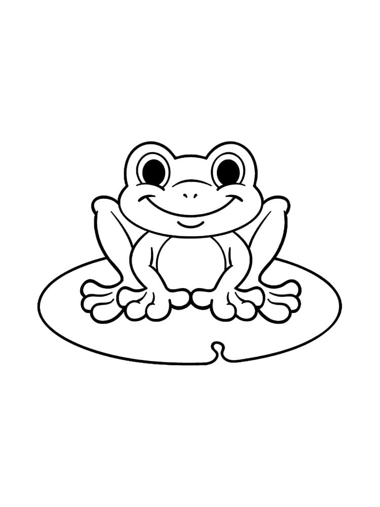 Coloriage Adorable grenouille imprimable