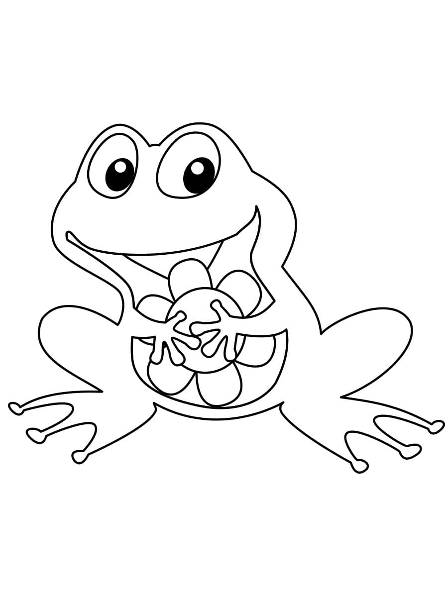 Coloriage Dessin de grenouille mignonne